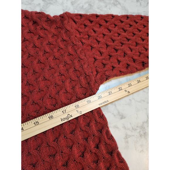 Knox Rose Women's Red Solid‎ Mock Neck Long Sleeve Pullover Sweater Size Medium - Picture 5 of 6